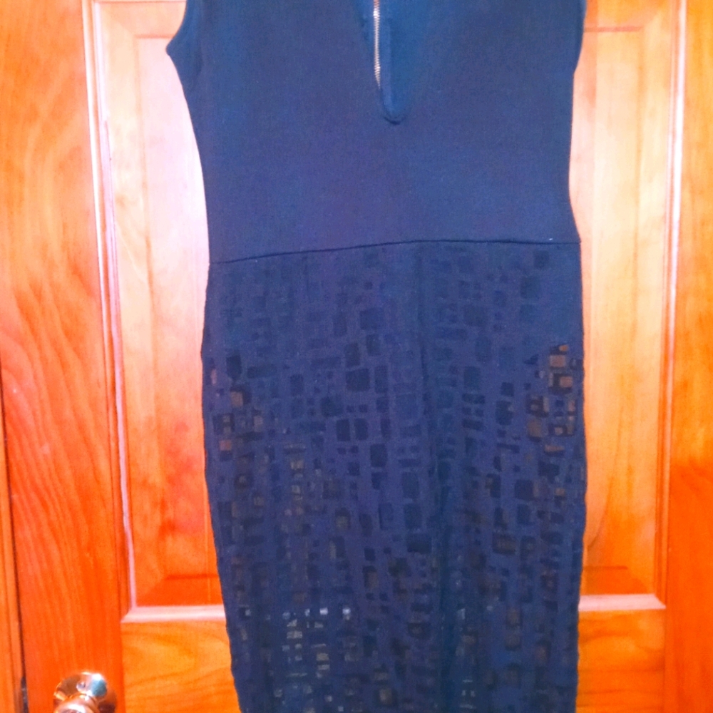 Black bodysuit dress.
